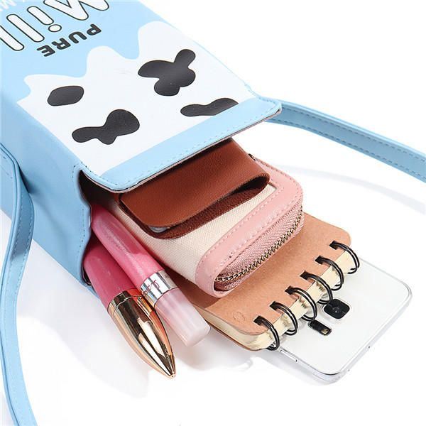 Naisten Muoti Söpö Maitolaatikko Crossbody Laukku Rento Puhelinlaukku