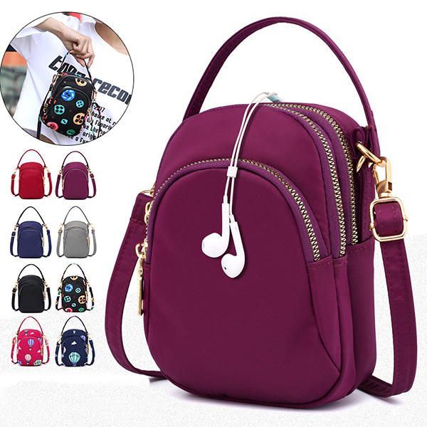 Naisten Nailoninen Monitaskuinen Puhelinkukkaro Crossbody Laukku