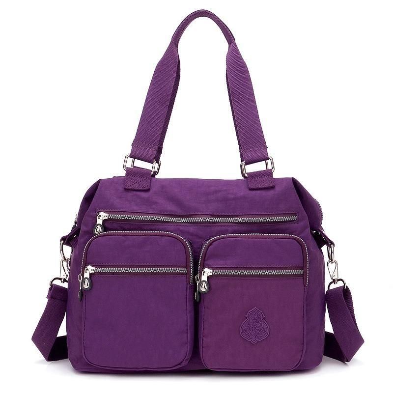Naisten Nailoninen Suuri Kapasiteetti Kevyt Monitaskuinen Crossbody-laukku