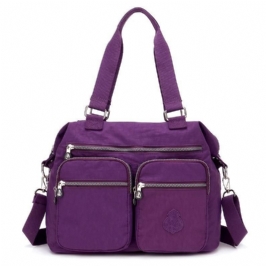 Naisten Nailoninen Suuri Kapasiteetti Kevyt Monitaskuinen Crossbody-laukku