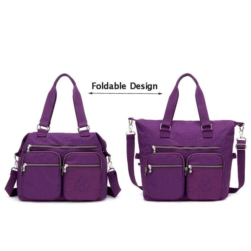 Naisten Nailoninen Suuri Kapasiteetti Kevyt Monitaskuinen Crossbody-laukku