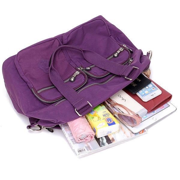 Naisten Nailoninen Suuri Kapasiteetti Kevyt Monitaskuinen Crossbody-laukku