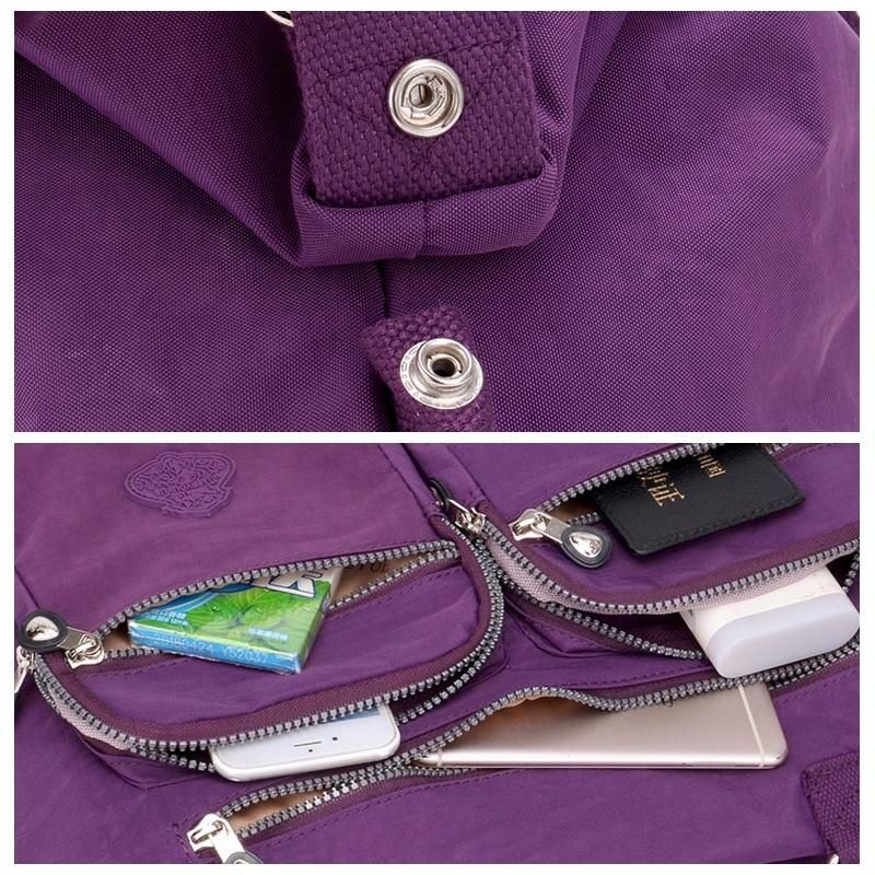Naisten Nailoninen Suuri Kapasiteetti Kevyt Monitaskuinen Crossbody-laukku