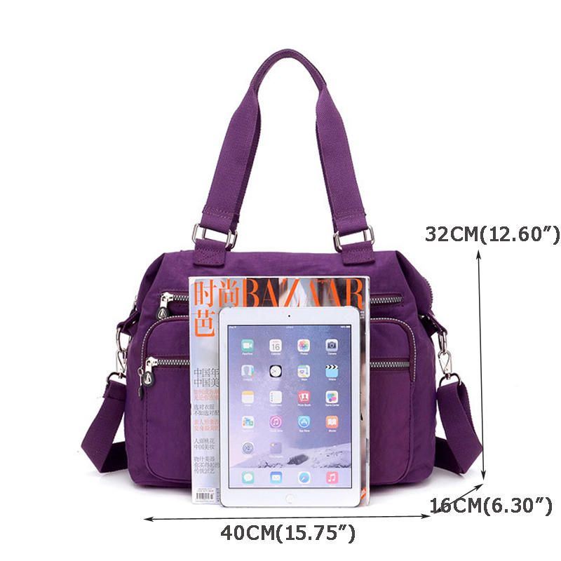 Naisten Nailoninen Suuri Kapasiteetti Kevyt Monitaskuinen Crossbody-laukku