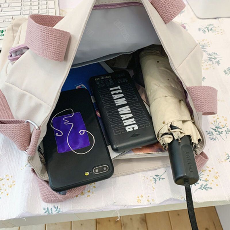 Naisten Nailonkangaskassi Rento Muoti Päivittäinen Olkalaukku Crossbody Laukku Opiskelijalaukku