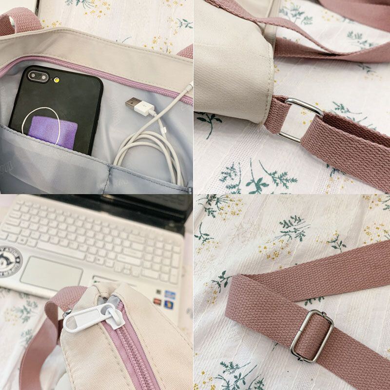 Naisten Nailonkangaskassi Rento Muoti Päivittäinen Olkalaukku Crossbody Laukku Opiskelijalaukku