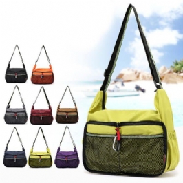 Naisten Nylon Vedenpitävä Kevyt Päivittäinen Urheilu Olkalaukku Crossbody Laukku