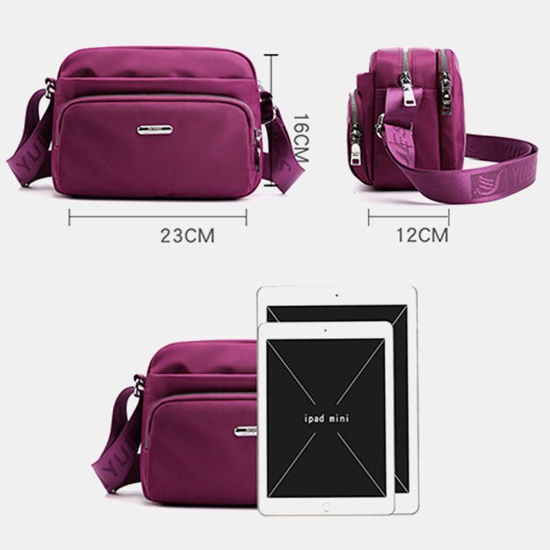 Naisten Nylon Vedenpitävä Olkalaukku Crossbody Laukku