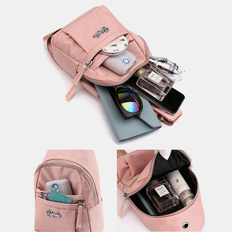 Naisten Nylon Vedenpitävä Rintalaukku Crossbody Laukku