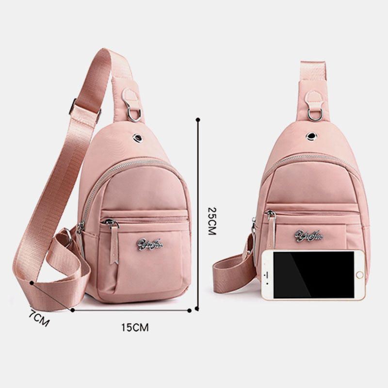 Naisten Nylon Vedenpitävä Rintalaukku Crossbody Laukku