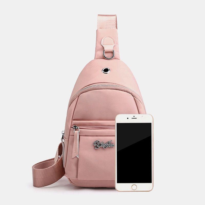 Naisten Nylon Vedenpitävä Rintalaukku Crossbody Laukku