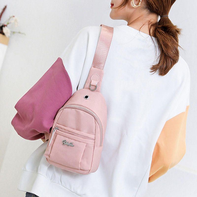 Naisten Nylon Vedenpitävä Rintalaukku Crossbody Laukku