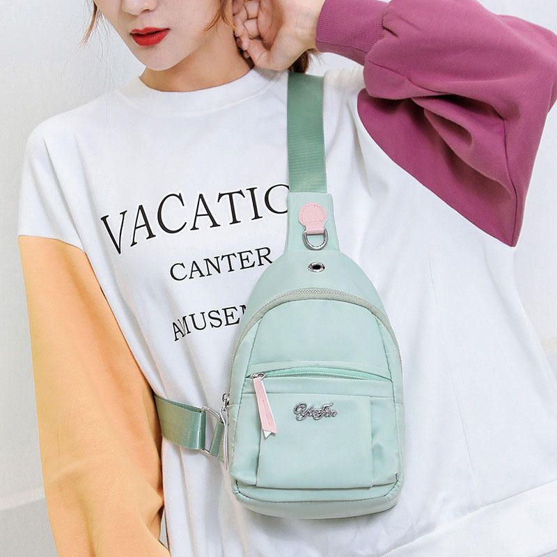 Naisten Nylon Vedenpitävä Rintalaukku Crossbody Laukku