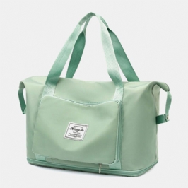 Naisten Oxford Dry Wet Separation -kuntolaukku Skaalautuva Taitettava Design Crossbody Laukku Suuri Kapasiteetti Kiinteä Hihna Vedenpitävä Käytettävä Matkalaukku