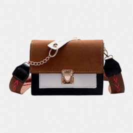 Naisten Patchwork Frosted Casual Chains Crossbody Laukku