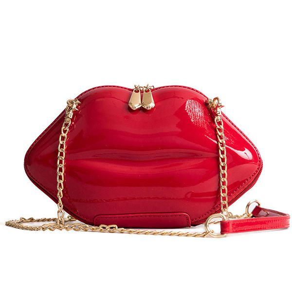 Naisten Persoonallisuus Huulet Shape Ketju Olkalaukku Crossbody Bag