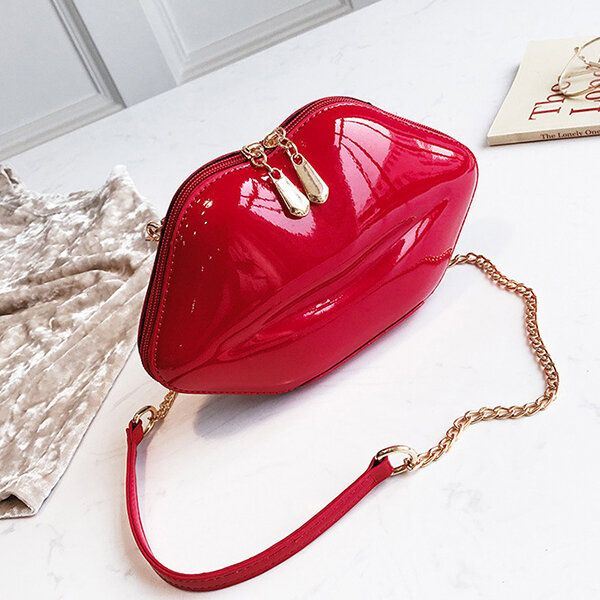 Naisten Persoonallisuus Huulet Shape Ketju Olkalaukku Crossbody Bag