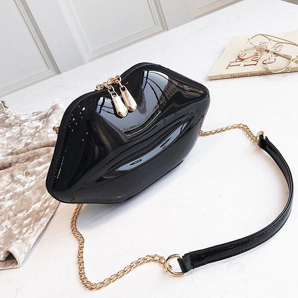 Naisten Persoonallisuus Huulet Shape Ketju Olkalaukku Crossbody Bag