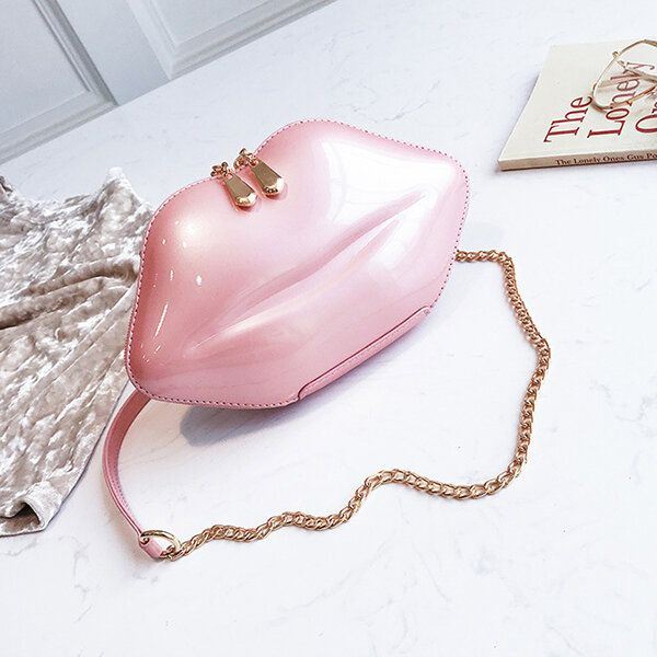 Naisten Persoonallisuus Huulet Shape Ketju Olkalaukku Crossbody Bag