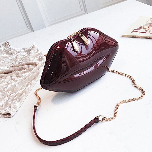 Naisten Persoonallisuus Huulet Shape Ketju Olkalaukku Crossbody Bag