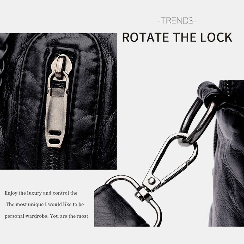 Naisten Pesty Pu Nahka Suuri Tilavuus Retro 6.3 Tuuman Puhelinlaukku Pehmeä Crossbody Laukut Olkalaukku