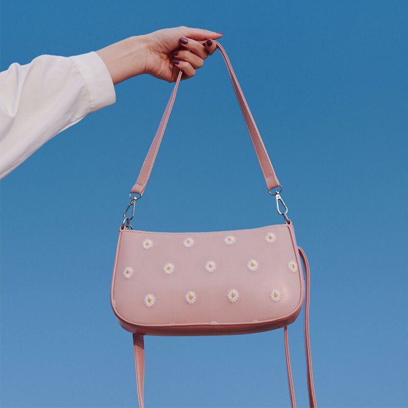 Naisten Pilkullinen Päivänkakkaraprintti Olkalaukku Crossbody-laukku