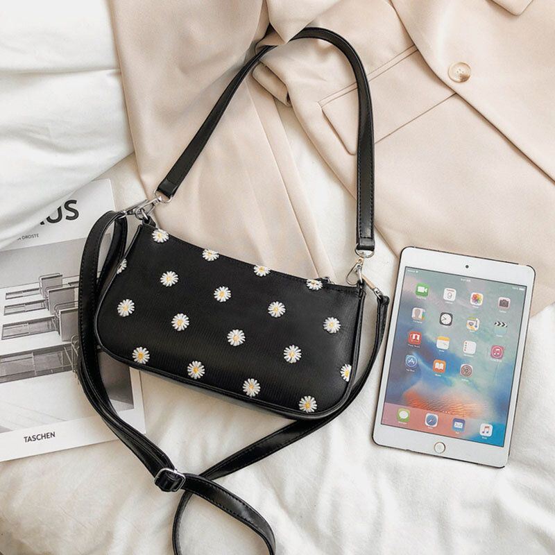 Naisten Pilkullinen Päivänkakkaraprintti Olkalaukku Crossbody-laukku