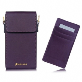 Naisten Pu Hasp Olkalaukut Mini Crossbody Laukut 6 Tuuman Puhelinkotelo Iphone 6s Plus Samsung Huaweille