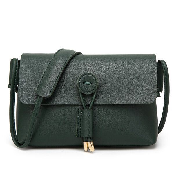 Naisten Pu Nahka Hasp Olkalaukut Vintage Flap Crossbody Laukut Olkalaukut