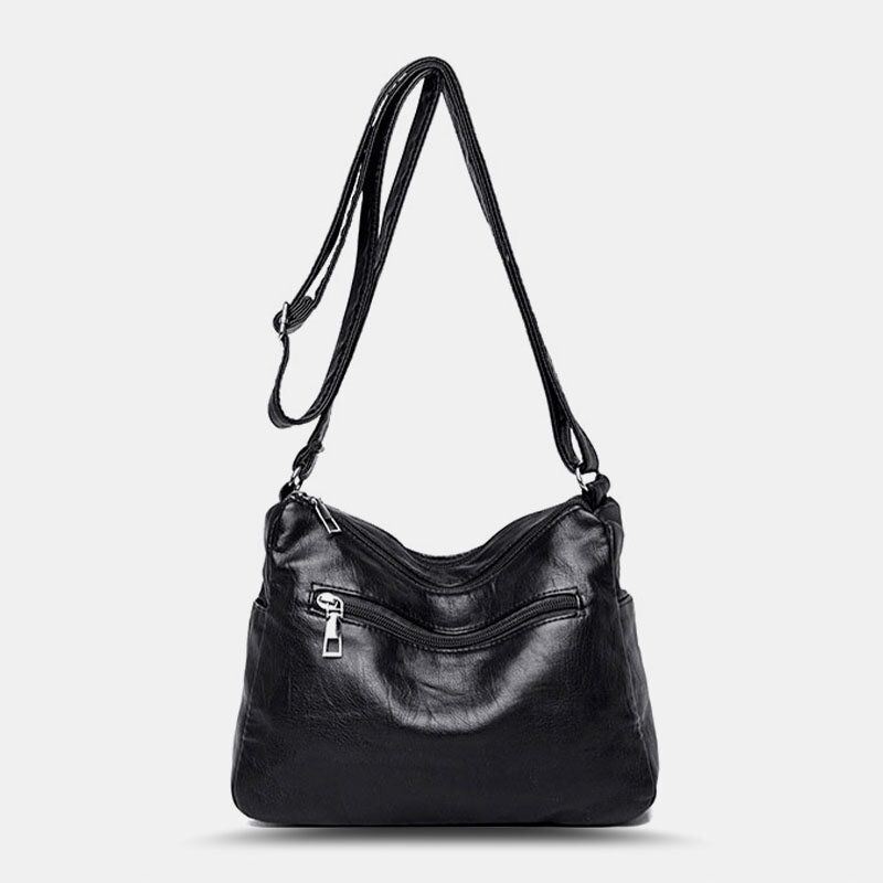 Naisten Pu Nahka Suuri Tilavuus Monitaskuinen Rento Crossbody Laukut Olkalaukku