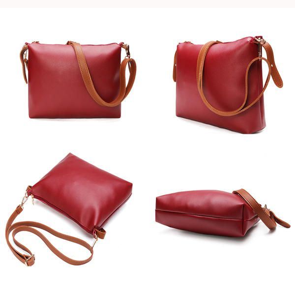 Naisten Pu Nahka Tupsut Käsilaukku Rento Crossbody Laukku