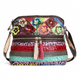 Naisten Pu-nahkainen Kukkainen Vintage Rento Crossbody-laukku Olkalaukku