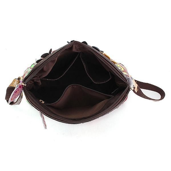 Naisten Pu-nahkainen Kukkainen Vintage Rento Crossbody-laukku Olkalaukku