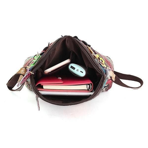 Naisten Pu-nahkainen Kukkainen Vintage Rento Crossbody-laukku Olkalaukku