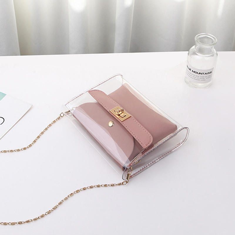 Naisten Pvc 2 Kpl Kirkas Käsilaukku Crossbody Laukku
