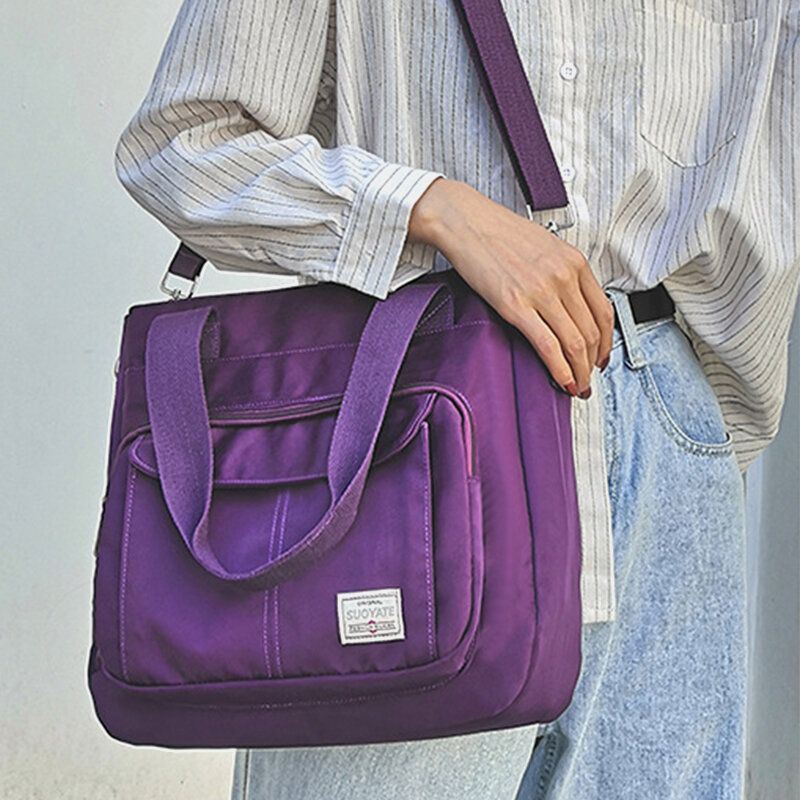 Naisten Rento Kevyt Laukku Kiinteä Suuri Tilavuus Käsilaukku Crossbody Laukku