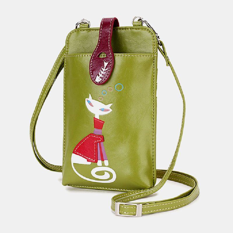 Naisten Rento Muoti Kauneus Kissakuvioinen Crossbody Laukku Olkalaukku Ulkoiluun