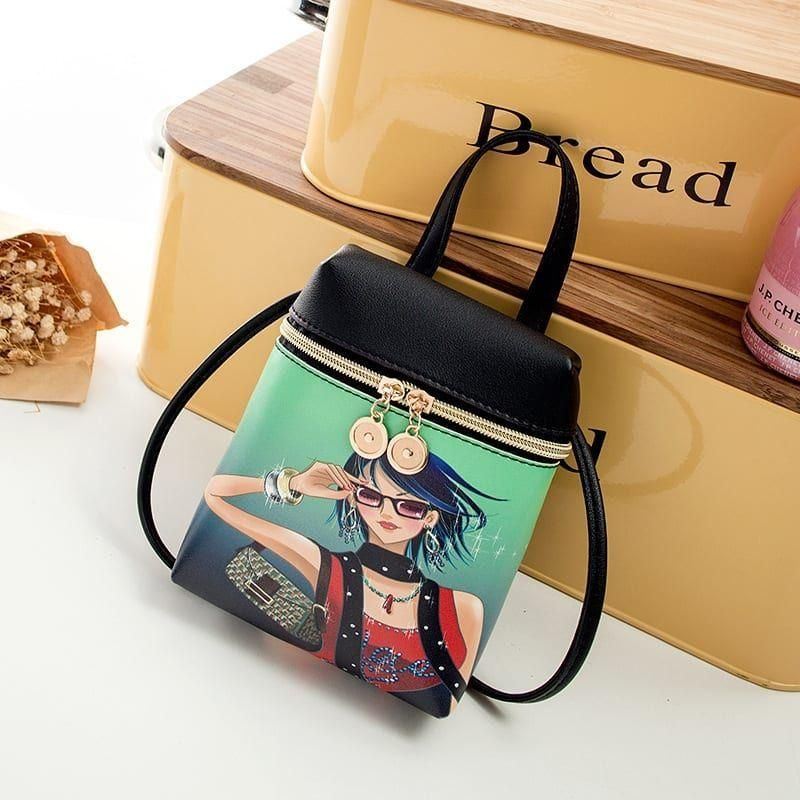 Naisten Sarjakuvatulostus Muotireppu Crossbody-laukku