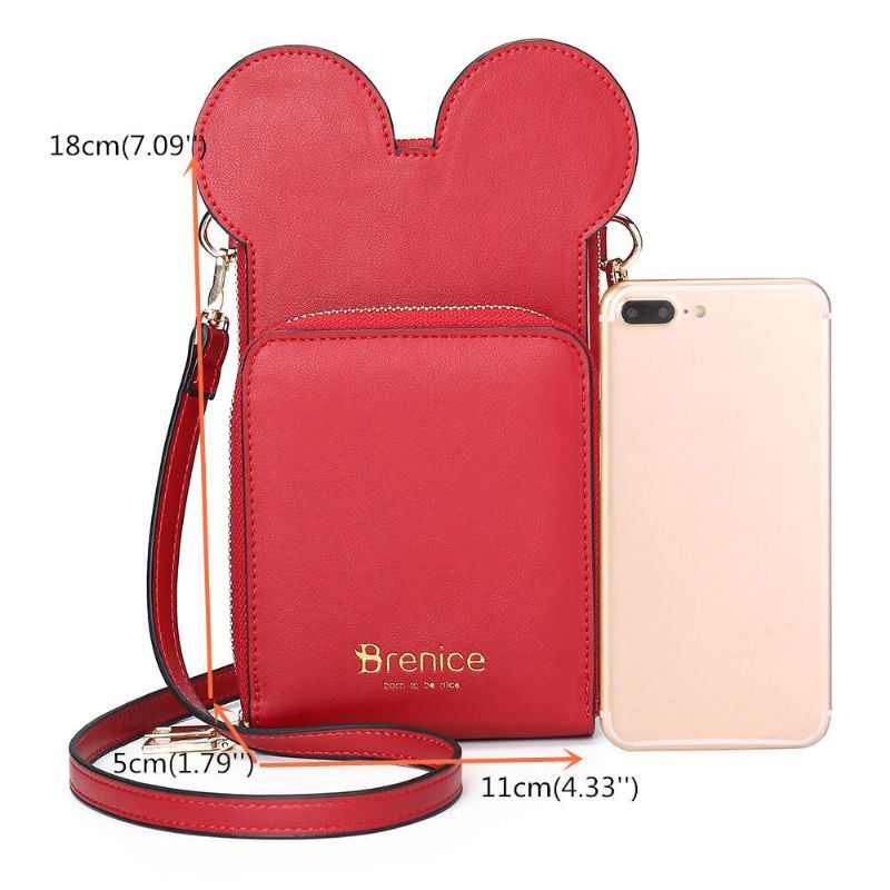 Naisten Söpö Eläinten Puhelinlaukku Kiinteä Crossbody Laukku