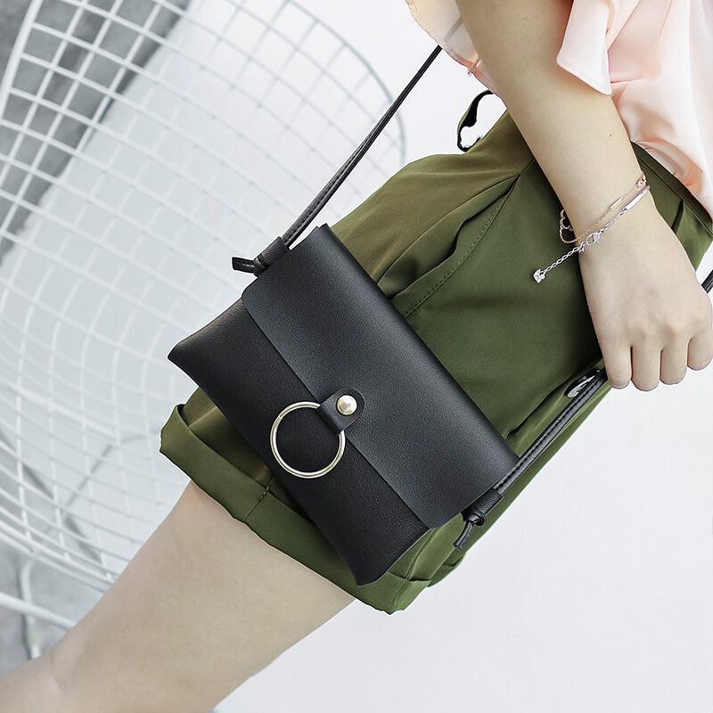 Naisten Solid Casual Pu Mini Small Phone Laukku Crossbody Bag Olkalaukku