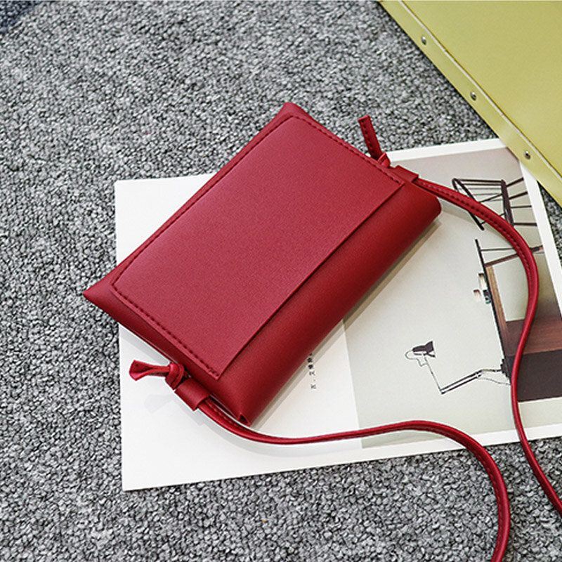 Naisten Solid Casual Pu Mini Small Phone Laukku Crossbody Bag Olkalaukku