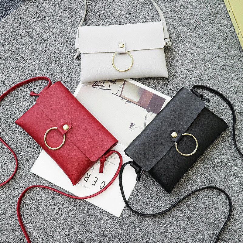 Naisten Solid Casual Pu Mini Small Phone Laukku Crossbody Bag Olkalaukku