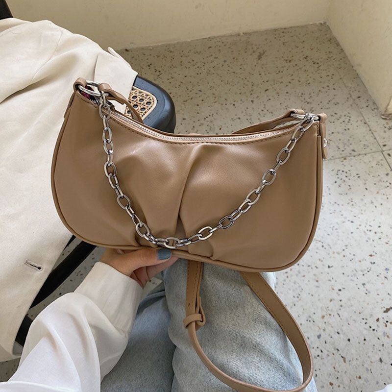 Naisten Solid Fashion -ketjut Laukku Olkalaukku Crossbody-laukku