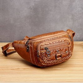 Naisten Solid Rivet Vintage Crossbody Bag Rintalaukku Olkalaukku