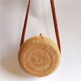 Naisten Straw Hollow Out Crossbody Bag Matka-olkalaukku
