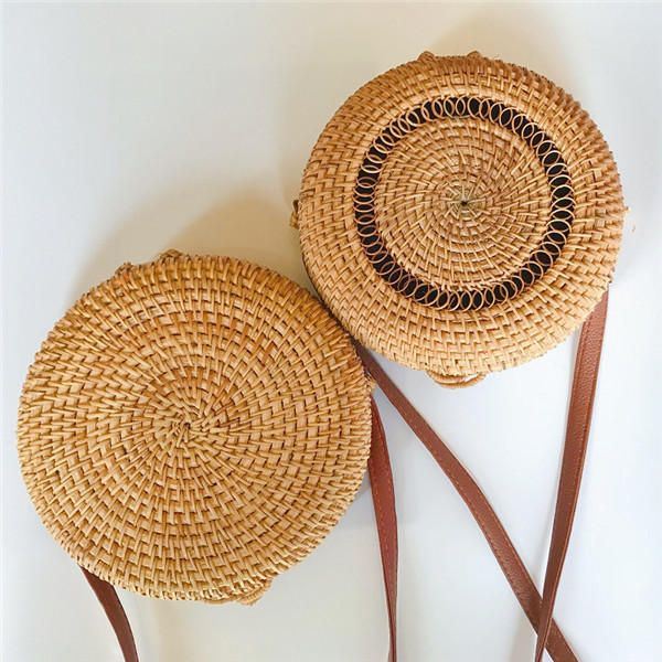 Naisten Straw Hollow Out Crossbody Bag Matka-olkalaukku