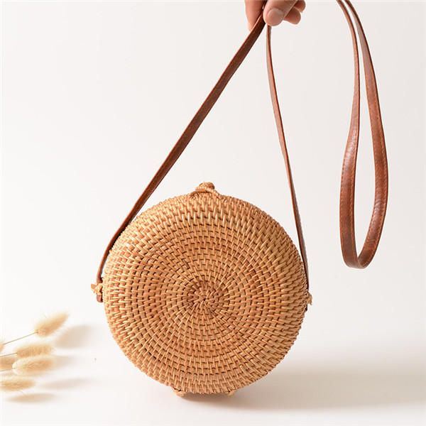 Naisten Straw Hollow Out Crossbody Bag Matka-olkalaukku