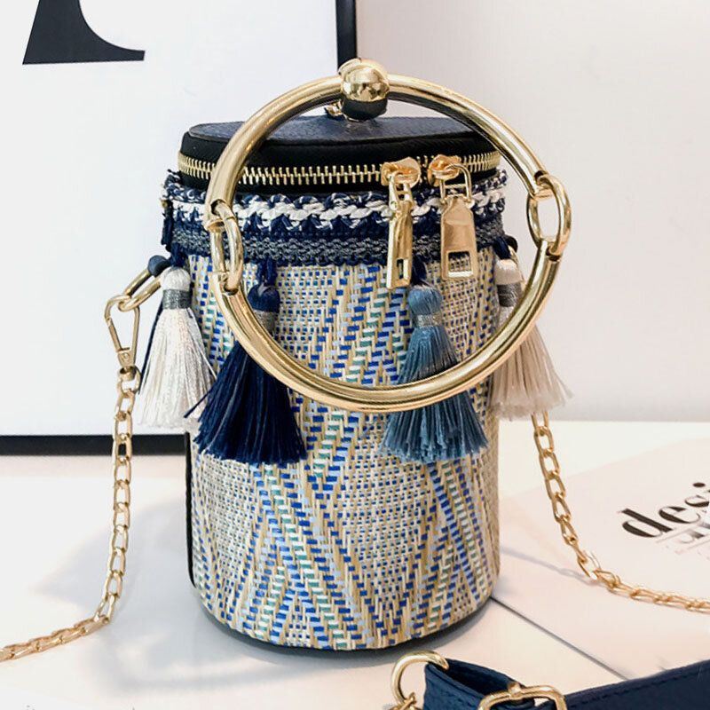 Naisten Summer Tupsuketjut Olkikäsilaukku Crossbody Bag Olkalaukku