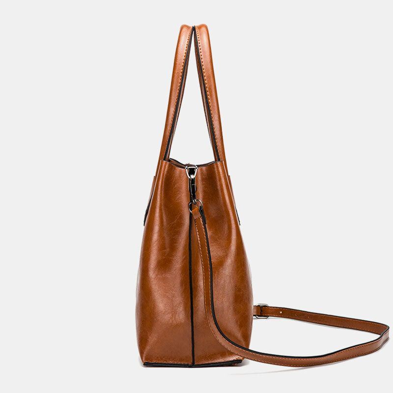 Naisten Suurikokoinen Öljyvahakäsilaukku Crossbody Bag Olkalaukku
