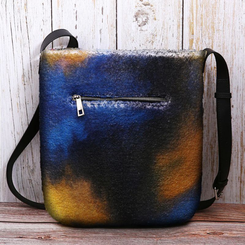 Naisten Tähtitaivas Värikäs Itse Tehty Lampaan Hiuslaukku Crossbody Bag